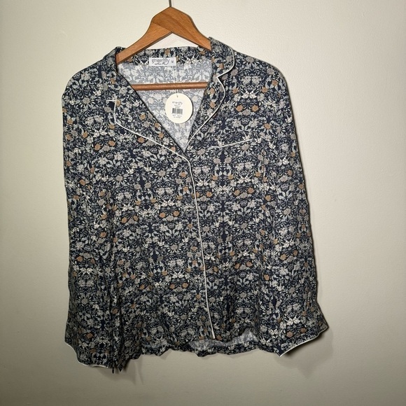 NWT GINGERLILY PJ TOP  DITSY FLORAL M - Picture 3 of 7